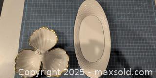 MaxSold Auction: Lenox Porcelain Oval Platter & 3-Section Relish Dish - Warwick (Rhode Island, USA) SELLER MANAGED Reseller Online Auction - Warwick Avenue