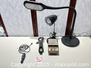 MaxSold Auction: Lot: 2 LED Desk Lamps, Tabletop Scale, Car Inverter & Cord - Warwick (Rhode Island, USA) SELLER MANAGED Reseller Online Auction - Warwick Avenue