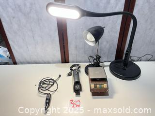 MaxSold Auction: Lot: 2 LED Desk Lamps, Tabletop Scale, Car Inverter & Cord - Warwick (Rhode Island, USA) SELLER MANAGED Reseller Online Auction - Warwick Avenue