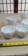MaxSold Auction: Lot of 10 Small Milk Glass Creamers/Custard Cups - Warwick (Rhode Island, USA) SELLER MANAGED Reseller Online Auction - Warwick Avenue