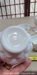 MaxSold Auction: Lot of 10 Small Milk Glass Creamers/Custard Cups - Warwick (Rhode Island, USA) SELLER MANAGED Reseller Online Auction - Warwick Avenue