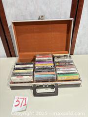 MaxSold Auction: Lot of 26 Audio Cassette Tapes in Brown Carrying Case - Warwick (Rhode Island, USA) SELLER MANAGED Reseller Online Auction - Warwick Avenue