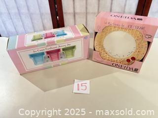 MaxSold Auction: Lot of 2 Boxed Ice-Cream Themed Sets — Oneida & Boston Warehouse - Warwick (Rhode Island, USA) SELLER MANAGED Reseller Online Auction - Warwick Avenue