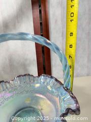 MaxSold Auction: Lot of 2 Decorative Glass Handled Baskets - Warwick (Rhode Island, USA) SELLER MANAGED Reseller Online Auction - Warwick Avenue