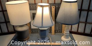MaxSold Auction: Lot of 3 Table Lamps with Shades - Warwick (Rhode Island, USA) SELLER MANAGED Reseller Online Auction - Warwick Avenue