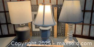 MaxSold Auction: Lot of 3 Table Lamps with Shades - Warwick (Rhode Island, USA) SELLER MANAGED Reseller Online Auction - Warwick Avenue