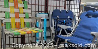 MaxSold Auction: Lot of 4 Folding Lawn/Beach Chairs, Aluminum & Steel Frames - Warwick (Rhode Island, USA) SELLER MANAGED Reseller Online Auction - Warwick Avenue