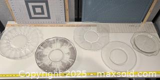 MaxSold Auction: Lot of 5 Assorted Vintage Glass Serving & Decorative Plates - Warwick (Rhode Island, USA) SELLER MANAGED Reseller Online Auction - Warwick Avenue