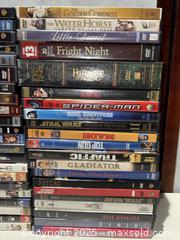 MaxSold Auction: Lot of Approximately 55–65 Assorted Movie DVDs - Warwick (Rhode Island, USA) SELLER MANAGED Reseller Online Auction - Warwick Avenue