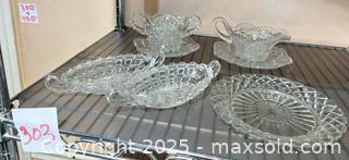 MaxSold Auction: Lot of Assorted Clear Pressed and Cut Glassware - Warwick (Rhode Island, USA) SELLER MANAGED Reseller Online Auction - Warwick Avenue