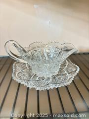 MaxSold Auction: Lot of Assorted Clear Pressed and Cut Glassware - Warwick (Rhode Island, USA) SELLER MANAGED Reseller Online Auction - Warwick Avenue