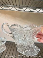 MaxSold Auction: Lot of Assorted Clear Pressed and Cut Glassware - Warwick (Rhode Island, USA) SELLER MANAGED Reseller Online Auction - Warwick Avenue