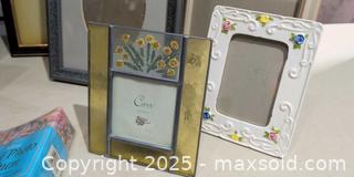 MaxSold Auction: Lot of Picture Frames & Small Photo Albums — Assorted Sizes with Glass Block - Warwick (Rhode Island, USA) SELLER MANAGED Reseller Online Auction - Warwick Avenue