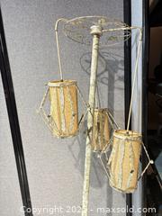 MaxSold Auction: Mid-Century Floor Lamp with 3 Hanging Drum Shades - Warwick (Rhode Island, USA) SELLER MANAGED Reseller Online Auction - Warwick Avenue