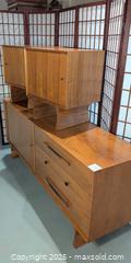 MaxSold Auction: Mid-Century Modern Low Dresser with Two Matching End Tables - Warwick (Rhode Island, USA) SELLER MANAGED Reseller Online Auction - Warwick Avenue