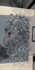 MaxSold Auction: Mixed glassware lot — cocktail, shot, tumblers (approx. 22 pcs) - Warwick (Rhode Island, USA) SELLER MANAGED Reseller Online Auction - Warwick Avenue