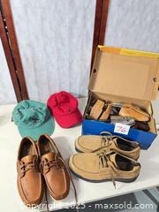 MaxSold Auction: Mixed Lot: Men's Shoes (2 Pairs), 2 Baseball Caps, Shoe Trees - Warwick (Rhode Island, USA) SELLER MANAGED Reseller Online Auction - Warwick Avenue