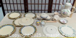 MaxSold Auction: Mixed Porcelain/Ceramic Dinnerware Lot — Teapot, Plates, Bowls, Mugs - Warwick (Rhode Island, USA) SELLER MANAGED Reseller Online Auction - Warwick Avenue