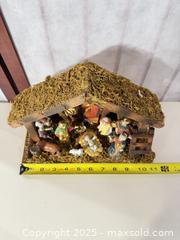 MaxSold Auction: Painted Ceramic/Resin Nativity Creche Set with Stable - Warwick (Rhode Island, USA) SELLER MANAGED Reseller Online Auction - Warwick Avenue