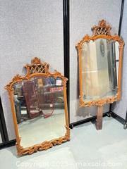 MaxSold Auction: Pair of Carved Wood Rococo-Style Dresser Wall Mirrors - Warwick (Rhode Island, USA) SELLER MANAGED Reseller Online Auction - Warwick Avenue