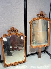 MaxSold Auction: Pair of Carved Wood Rococo-Style Dresser Wall Mirrors - Warwick (Rhode Island, USA) SELLER MANAGED Reseller Online Auction - Warwick Avenue