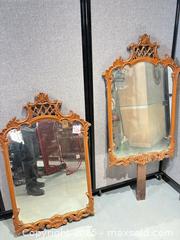 MaxSold Auction: Pair of Carved Wood Rococo-Style Dresser Wall Mirrors - Warwick (Rhode Island, USA) SELLER MANAGED Reseller Online Auction - Warwick Avenue