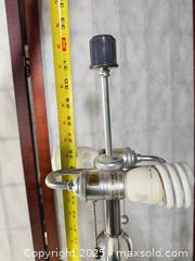 MaxSold Auction: Pair of Table Lamps, Chrome Glass and Wood - Warwick (Rhode Island, USA) SELLER MANAGED Reseller Online Auction - Warwick Avenue