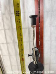 MaxSold Auction: Pair of Table Lamps, Chrome Glass and Wood - Warwick (Rhode Island, USA) SELLER MANAGED Reseller Online Auction - Warwick Avenue