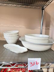 MaxSold Auction: Pfaltzgraff Stoneware Bowls with Small Serving Tray (7 pcs) - Warwick (Rhode Island, USA) SELLER MANAGED Reseller Online Auction - Warwick Avenue