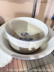 MaxSold Auction: Pfaltzgraff Stoneware Bowls with Small Serving Tray (7 pcs) - Warwick (Rhode Island, USA) SELLER MANAGED Reseller Online Auction - Warwick Avenue