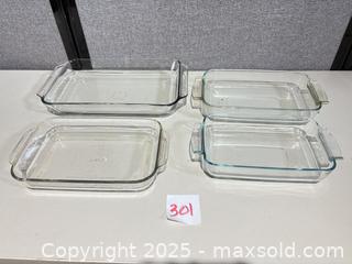 MaxSold Auction: Pyrex & Mixed Glass Baking/Casserole Dish Set, 4 Pieces - Warwick (Rhode Island, USA) SELLER MANAGED Reseller Online Auction - Warwick Avenue