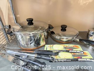 MaxSold Auction: Revere Ware Stainless Steel Copper-Bottom Cookware Set - Warwick (Rhode Island, USA) SELLER MANAGED Reseller Online Auction - Warwick Avenue