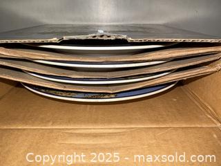 MaxSold Auction: Sakura by Oneida "Home Sweet Home" Stoneware Plates & Mugs (8pc) - Warwick (Rhode Island, USA) SELLER MANAGED Reseller Online Auction - Warwick Avenue