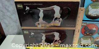 MaxSold Auction: Sakura Ceramic Cow Pitchers, Plates & Mug Lot - Warwick (Rhode Island, USA) SELLER MANAGED Reseller Online Auction - Warwick Avenue