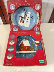 MaxSold Auction: Sakura Snowman Holiday Dinnerware Set with Shower Hooks - Warwick (Rhode Island, USA) SELLER MANAGED Reseller Online Auction - Warwick Avenue