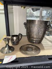 MaxSold Auction: Silver-Plated 4-Piece Small Serving Set - Warwick (Rhode Island, USA) SELLER MANAGED Reseller Online Auction - Warwick Avenue