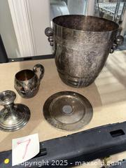 MaxSold Auction: Silver-Plated 4-Piece Small Serving Set - Warwick (Rhode Island, USA) SELLER MANAGED Reseller Online Auction - Warwick Avenue