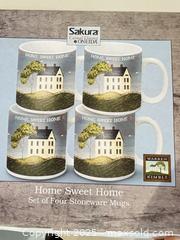 MaxSold Auction: Stoneware Mug Sets with Warren Kimble Coasters & Holiday Box - Warwick (Rhode Island, USA) SELLER MANAGED Reseller Online Auction - Warwick Avenue