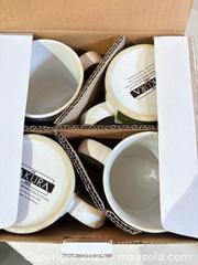 MaxSold Auction: Stoneware Mug Sets with Warren Kimble Coasters & Holiday Box - Warwick (Rhode Island, USA) SELLER MANAGED Reseller Online Auction - Warwick Avenue