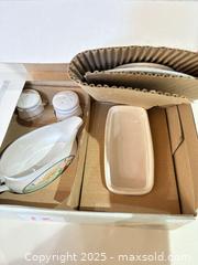 MaxSold Auction: Studio Nova Ceramic Floral Medallion Gravy Boat, Butter Dish, Salt & Pepper - Warwick (Rhode Island, USA) SELLER MANAGED Reseller Online Auction - Warwick Avenue