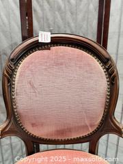MaxSold Auction: Victorian Louis-Style Carved Balloon Back Upholstered Armchair - Warwick (Rhode Island, USA) SELLER MANAGED Reseller Online Auction - Warwick Avenue