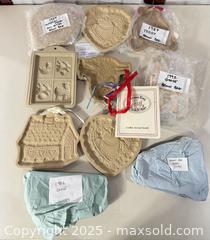 MaxSold Auction: Vintage Brown Bag Unglazed Ceramic Press Cookie Molds Lot of 10 - Warwick (Rhode Island, USA) SELLER MANAGED Reseller Online Auction - Warwick Avenue