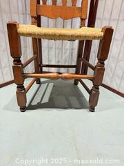 MaxSold Auction: Vintage Ladder-Back Side/Dining Chair with Woven Rush Seat - Warwick (Rhode Island, USA) SELLER MANAGED Reseller Online Auction - Warwick Avenue