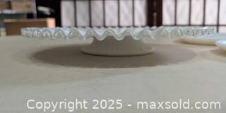 MaxSold Auction: Westmoreland Milk Glass Serving Plate Set with Fruit Decals - Warwick (Rhode Island, USA) SELLER MANAGED Reseller Online Auction - Warwick Avenue