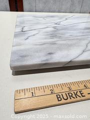 MaxSold Auction: White Gray Veined Marble Cutting Board 15.5 x 12.5 in - Warwick (Rhode Island, USA) SELLER MANAGED Reseller Online Auction - Warwick Avenue