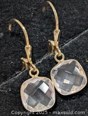 MaxSold Auction: Silver(2.02g)Rose Quartz Earring  - Toronto (Ontario, Canada) PARTNER MANAGED Downsizing Online Auction - Queen Street East