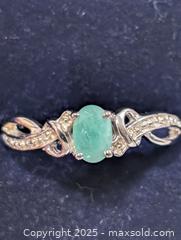 MaxSold Auction: Silver(2.10g) Emerald Ring,size 8  - Toronto (Ontario, Canada) PARTNER MANAGED Downsizing Online Auction - Queen Street East