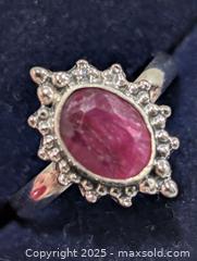 MaxSold Auction: Silver(2.22g)Ruby Ring,size 7  - Toronto (Ontario, Canada) PARTNER MANAGED Downsizing Online Auction - Queen Street East