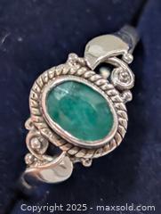 MaxSold Auction: Silver(2.34g)Emerald Ring,size 9  - Toronto (Ontario, Canada) PARTNER MANAGED Downsizing Online Auction - Queen Street East