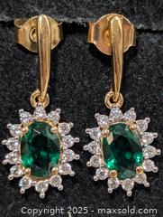 MaxSold Auction: Silver(2.44g) Chrome Diopside&CZ Earring - Toronto (Ontario, Canada) PARTNER MANAGED Downsizing Online Auction - Queen Street East
